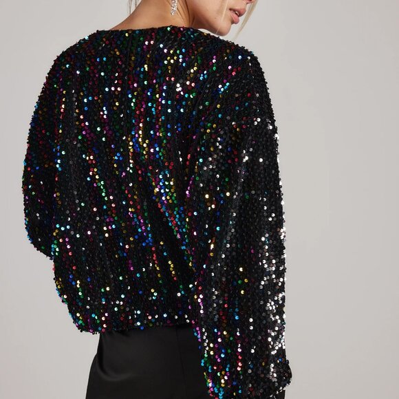 Ozzy Multi Sequin Zip Up Jacket - Picture 2 of 4